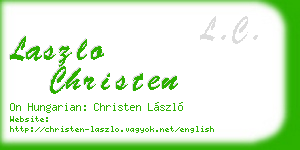 laszlo christen business card